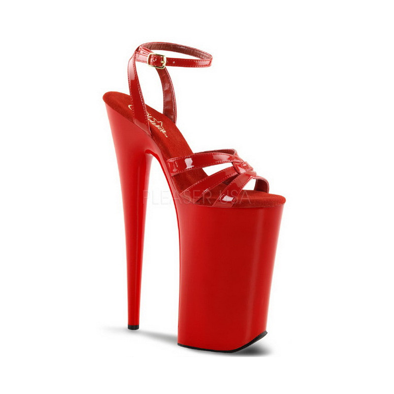 Red Shiny 25,5 cm Pleaser BEYOND-012 High Heels Platform