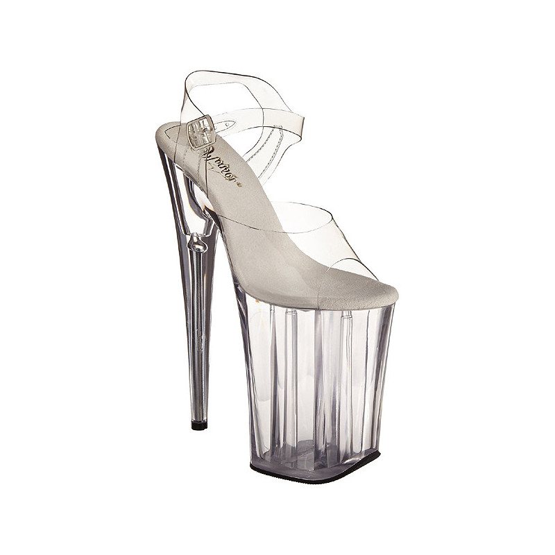 Trasparente 23 cm Pleaser INFINITY-908 Tacchi Alti Plateau