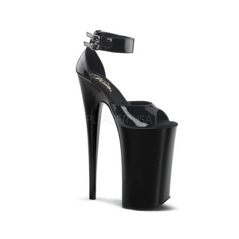 Black Shiny 25,5 cm Pleaser BEYOND-089 High Heels Platform