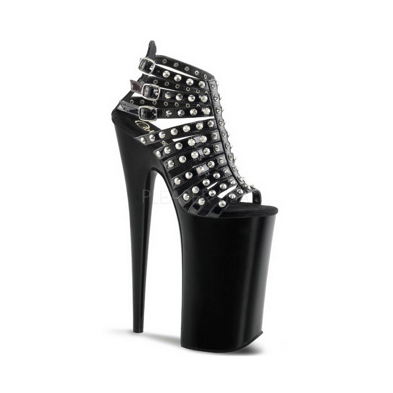 Black Shiny 25,5 cm Pleaser BEYOND-093 High Heels Platform