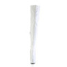White 15 cm DELIGHT-3000HWR Hologram exotic pole dance overknee boots
