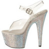Argento 18 cm Pleaser BEJEWELED-708DM Strass Plateau Tacchi Alti