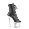 White strass platform 18 cm 1021RS pleaser high heels ankle boots