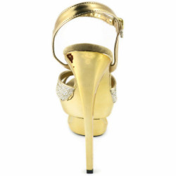 Oro Scintillare 16,5 cm Pleaser ECLIPSE-619G Scarpa Stiletto Alto