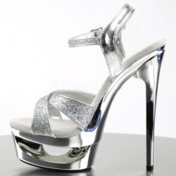 Argento Scintillare 16,5 cm Pleaser ECLIPSE-619G Scarpa Stiletto Alto