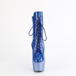 BEJ-1020-7 - 18 cm pleaser stivaletti tacco alto plateau strass blu