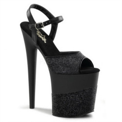 Black Glitter 20 cm FLAMINGO-809-2G High Heels Platform