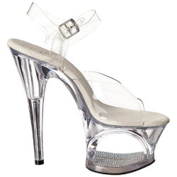 Transparent 18 cm Pleaser MOON-708DM High Heels Platform