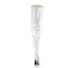 White 13 cm SEDUCE-3000WC thigh high stretch overknee boots wide calf