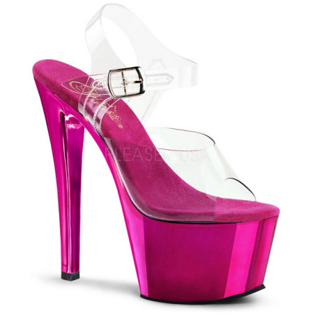 Pink Transparent 18 cm SKY-308 Platform High Heels Women