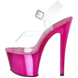 Pink Transparent 18 cm SKY-308 Platform High Heels Women
