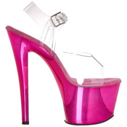 Pink Transparent 18 cm SKY-308 Platform High Heels Women
