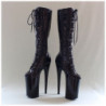 Black Shiny 23 cm Pleaser INFINITY-2049 Platform Knee Boots