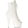 Bianco Ecopelle 18 cm ADORE-1021 stivaletti con plateau suola donna