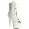 White Leatherette 18 cm ADORE-1021 womens platform soled ankle boots
