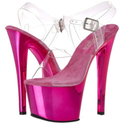 Pink Transparent 18 cm SKY-308 Platform High Heels Women
