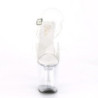 Transparent 20 cm FLASH-808 led platform pole dance high heels shoes
