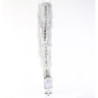 Silver 15 cm DELIGHT exotic overknee boots rhinestone fringes