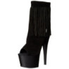 Nero Scamosciata 18 cm ADORE-1019 stivaletti con frange donna tacco alto