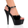 Nero Vernice 15 cm KISS-209 Plateau Calzature Tacchi Alti