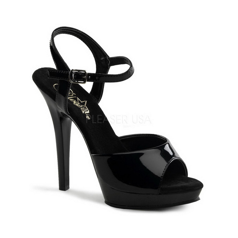 Nero Vernice 13 cm Fabulicious LIP-109 Plateau Tacchi Alti a Spillo