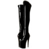 Black Shiny 20 cm PLEASER FLAMINGO-3000 Platform Over Knee Boots