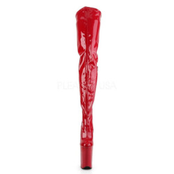 Rosso Vernice 23 cm PLEASER INFINITY-4000 Stivali Overknee Plateau