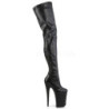 Black Leatherette 23 cm PLEASER INFINITY-4000 Platform Over Knee Boots