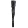 Black Leatherette 23 cm PLEASER INFINITY-4000 Platform Over Knee Boots