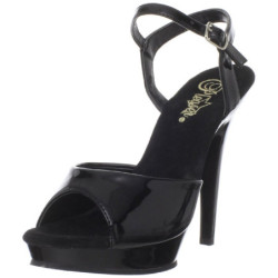 Nero Vernice 13 cm Fabulicious LIP-109 Plateau Tacchi Alti a Spillo