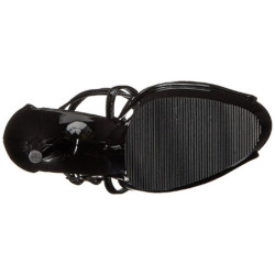 Nero Vernice 15 cm Pleaser DELIGHT-612 Plateau Scarpe Décolleté