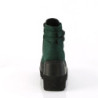 Verde suede 11,5 cm SHAKER-52 demoniacult stivaletti con zeppa e plateau nere