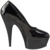 Black Shiny 15 cm Pleaser DELIGHT-685 Platform Pumps