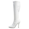 White Shiny patent boots 13 cm SEDUCE-2000 pointed toe stiletto boots
