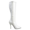 White Shiny patent boots 13 cm SEDUCE-2000 pointed toe stiletto boots