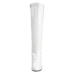 White Shiny patent boots 13 cm SEDUCE-2000 pointed toe stiletto boots