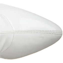 Stivali in vernice bianchi 13 cm SEDUCE-2000 stivali tacchi a spillo con punta