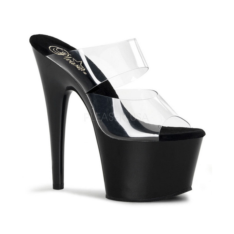 Nero 18 cm ADORE-702 Plateau Mules Scarpe Donna