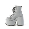 Reflective 13 cm CAMEL-203 emo chunky platform boots gray