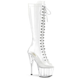 Transparent 18 cm ADORE-2021C platform high heels boots