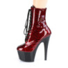 Bordo Snake pattern 18 cm ADORE-1020SP Exotic pole dance ankle boots
