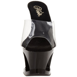 Rosso Trasparente 18 cm Pleaser MOON-701HRS Plateau Mules Alte