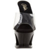 Rosso Trasparente 18 cm Pleaser MOON-701HRS Plateau Mules Alte