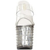 Trasparente 20 cm STARDUST-802 Strass Plateau Mules Alte