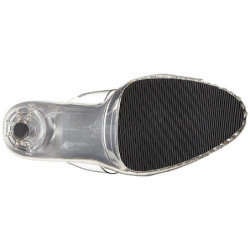 Transparent 20 cm STARDUST-802 Strass Platform High Mules