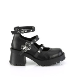 Vegano tacco spesso 7 cm DemoniaCult BRATTY-30 scarpe con tacco chunky