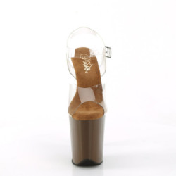 Brown 20 cm FLAMINGO-808 Platform High Heels Shoes