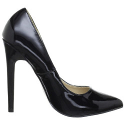 Black Shiny 13 cm SEXY-20 pointed toe stiletto pumps