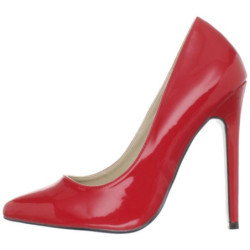 Rosso Vernice 13 cm SEXY-20 scarpe tacchi a spillo con punta
