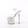 Silver 18 cm ESTEEM-708DM-2 rhinestone platform high heels